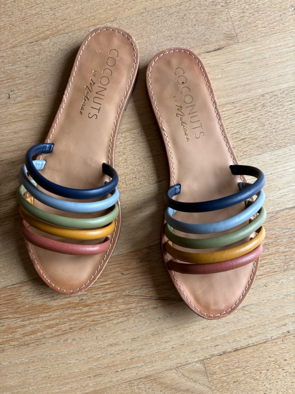 Coconuts by Matisse Women's Multicolor Strappy Slide Sandals - Picture 3 of 11